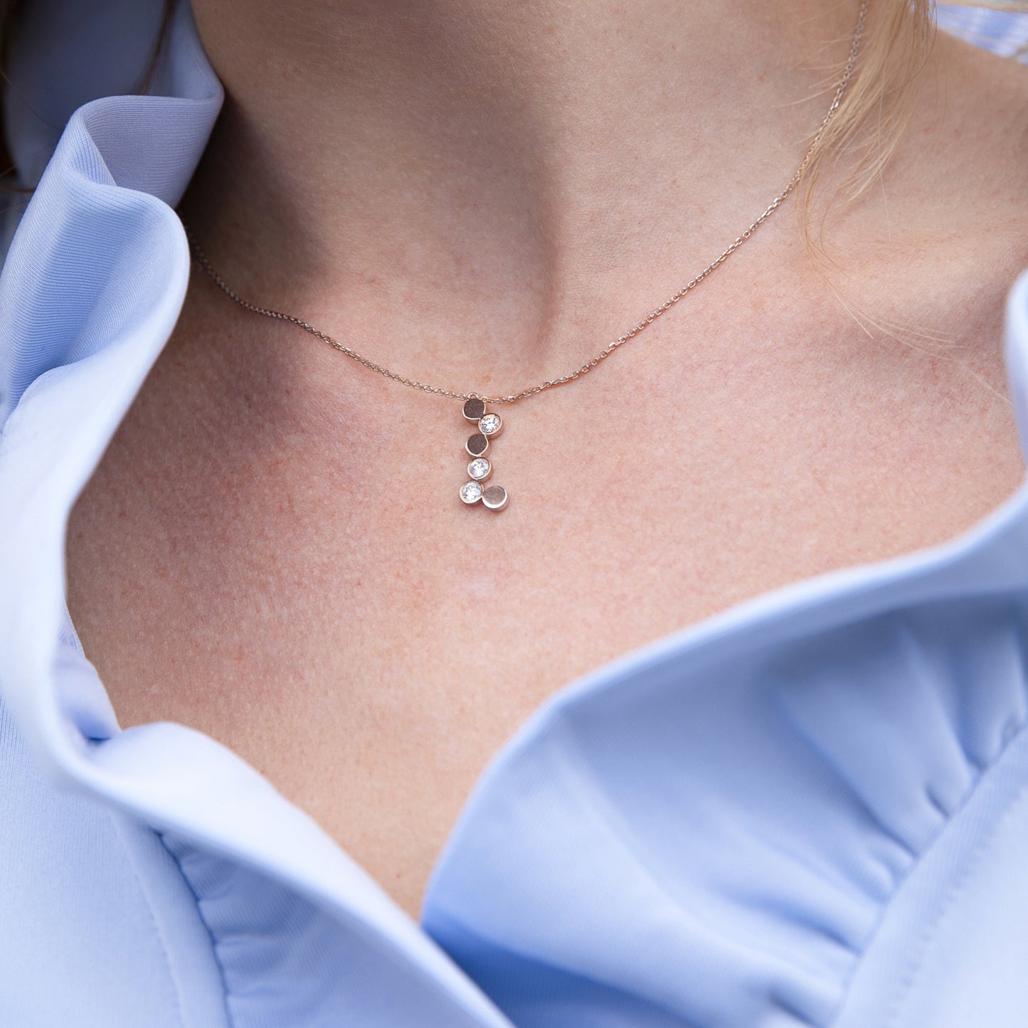 Champagne Bubbles Pendant Necklace