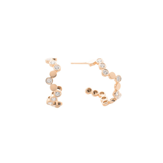 Champagne Bubbles Hoop Earrings