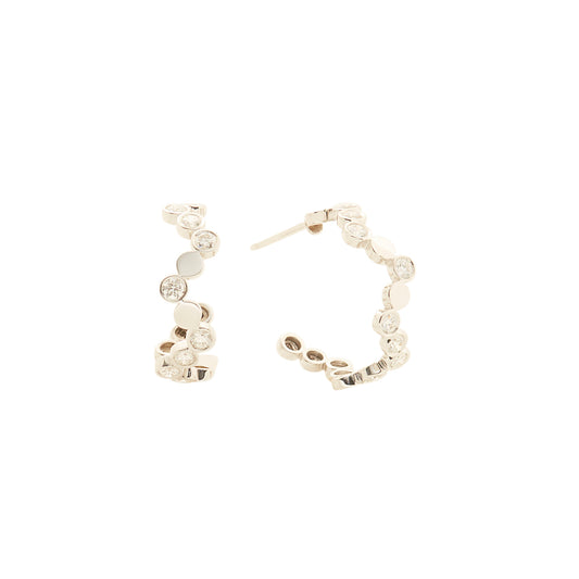 Champagne Bubbles Hoop Earrings