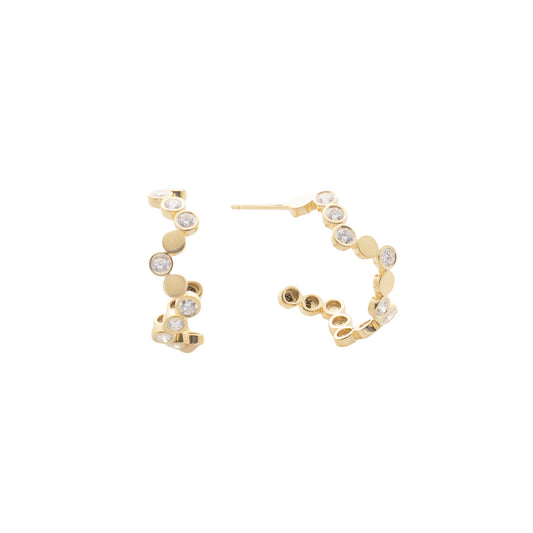 Champagne Bubbles Hoop Earrings