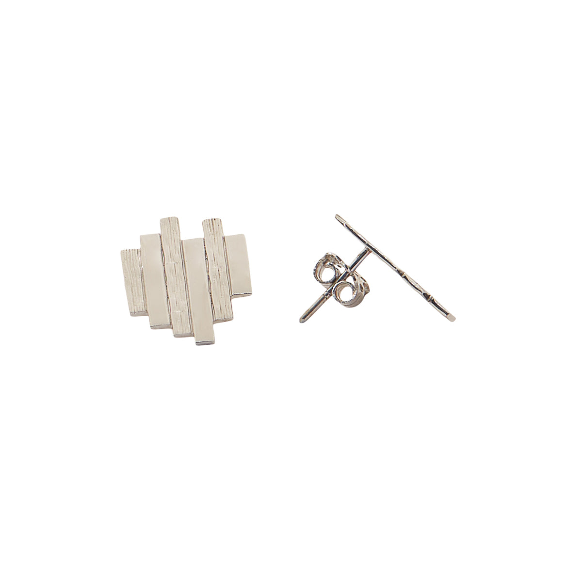 Erin Flynn Defining Lines Earrings White Gold