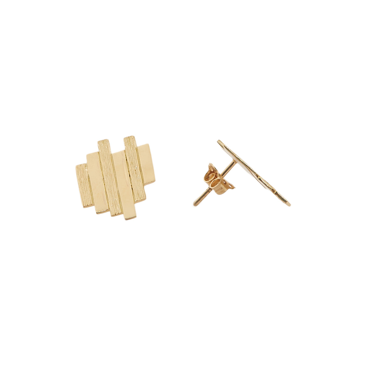 Erin Flynn Defining Lines Earrings Yellow Gold