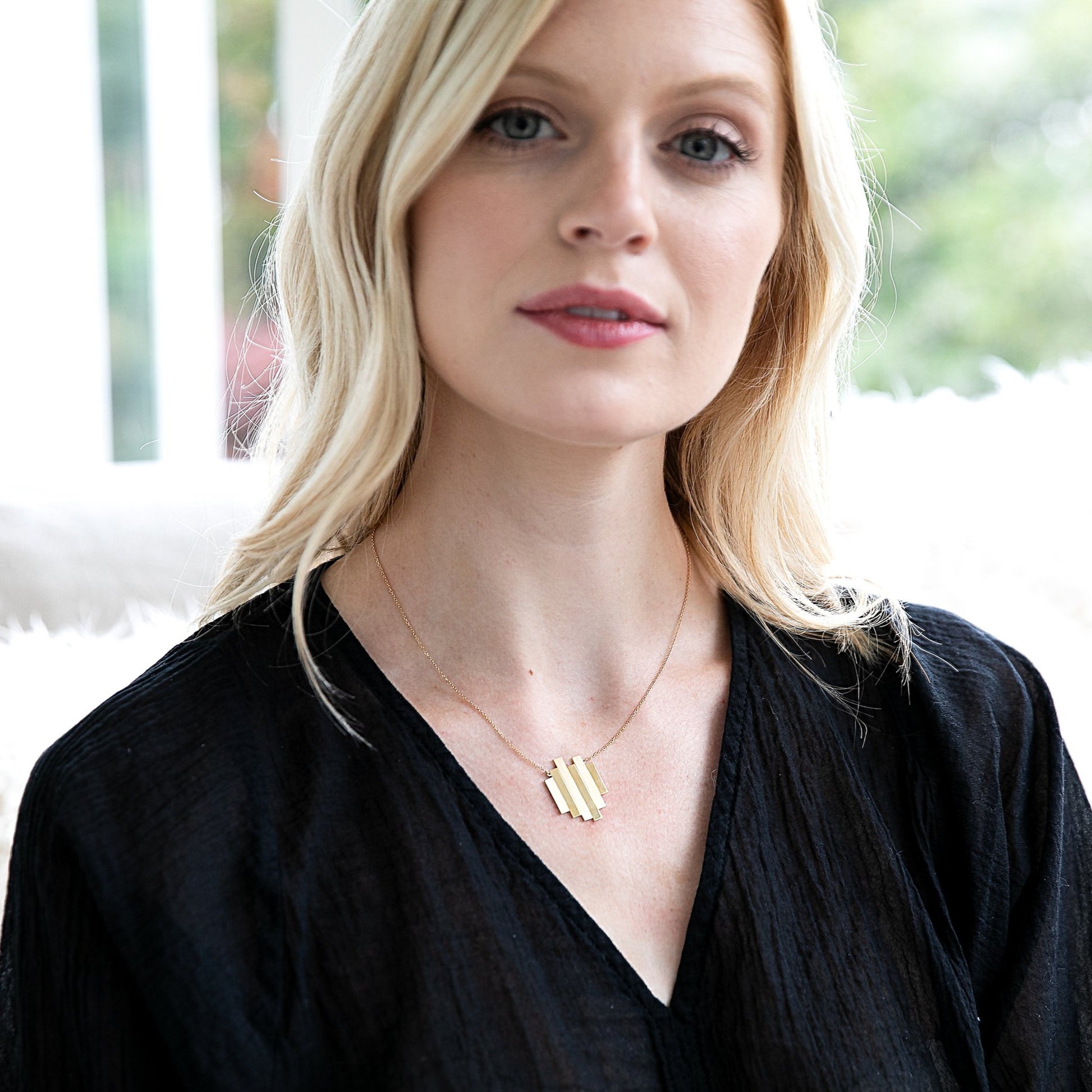 Erin Flynn Defining Lines Necklace Yellow Gold