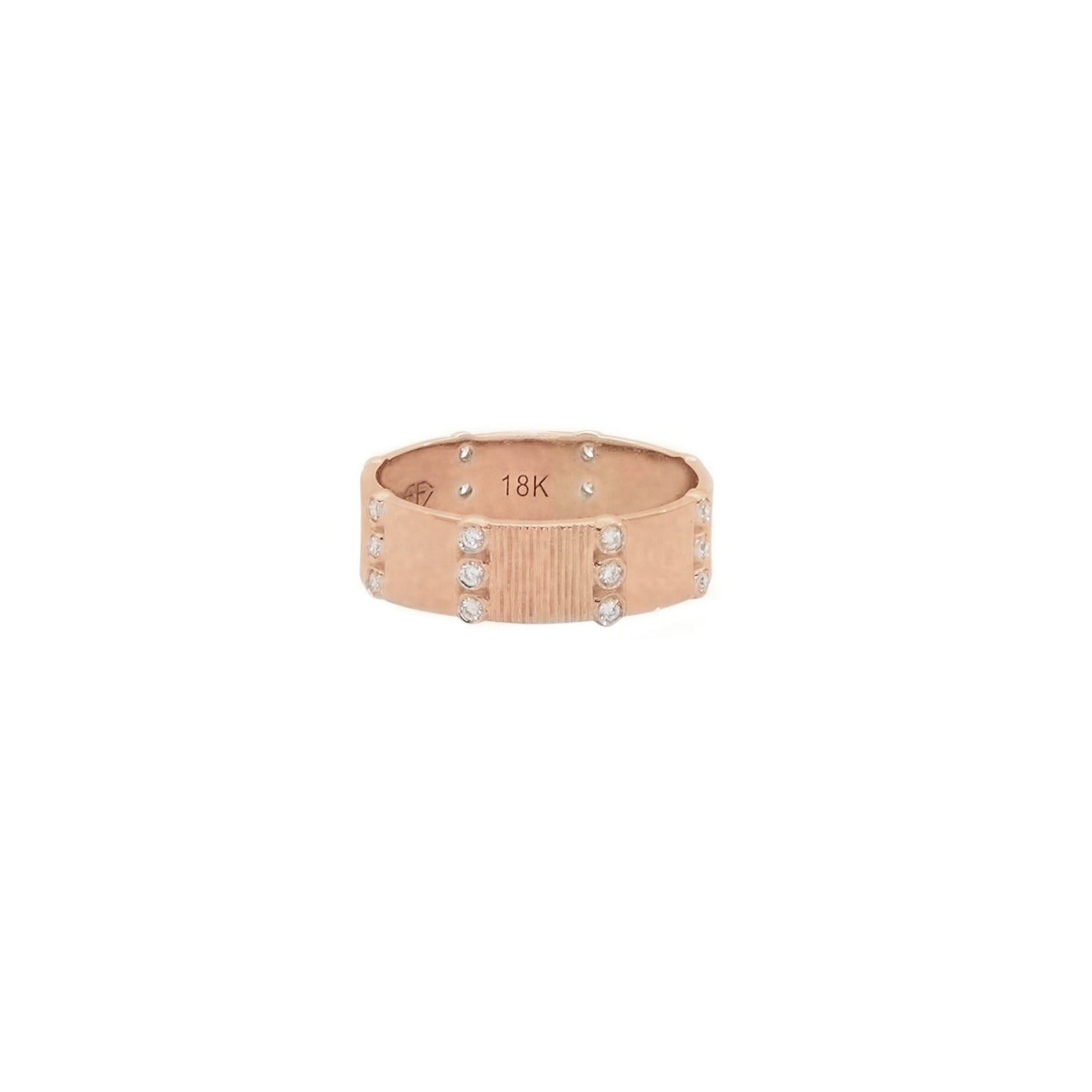 Defining Lines Ring with Diamonds