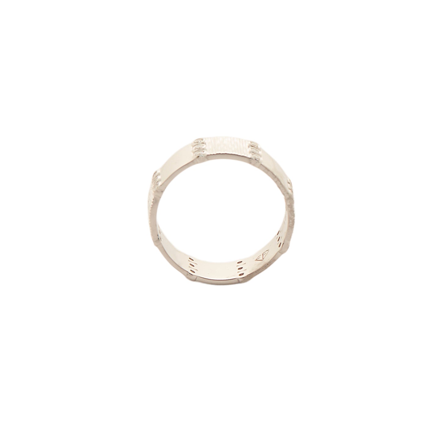 Defining Lines Ring with Diamonds