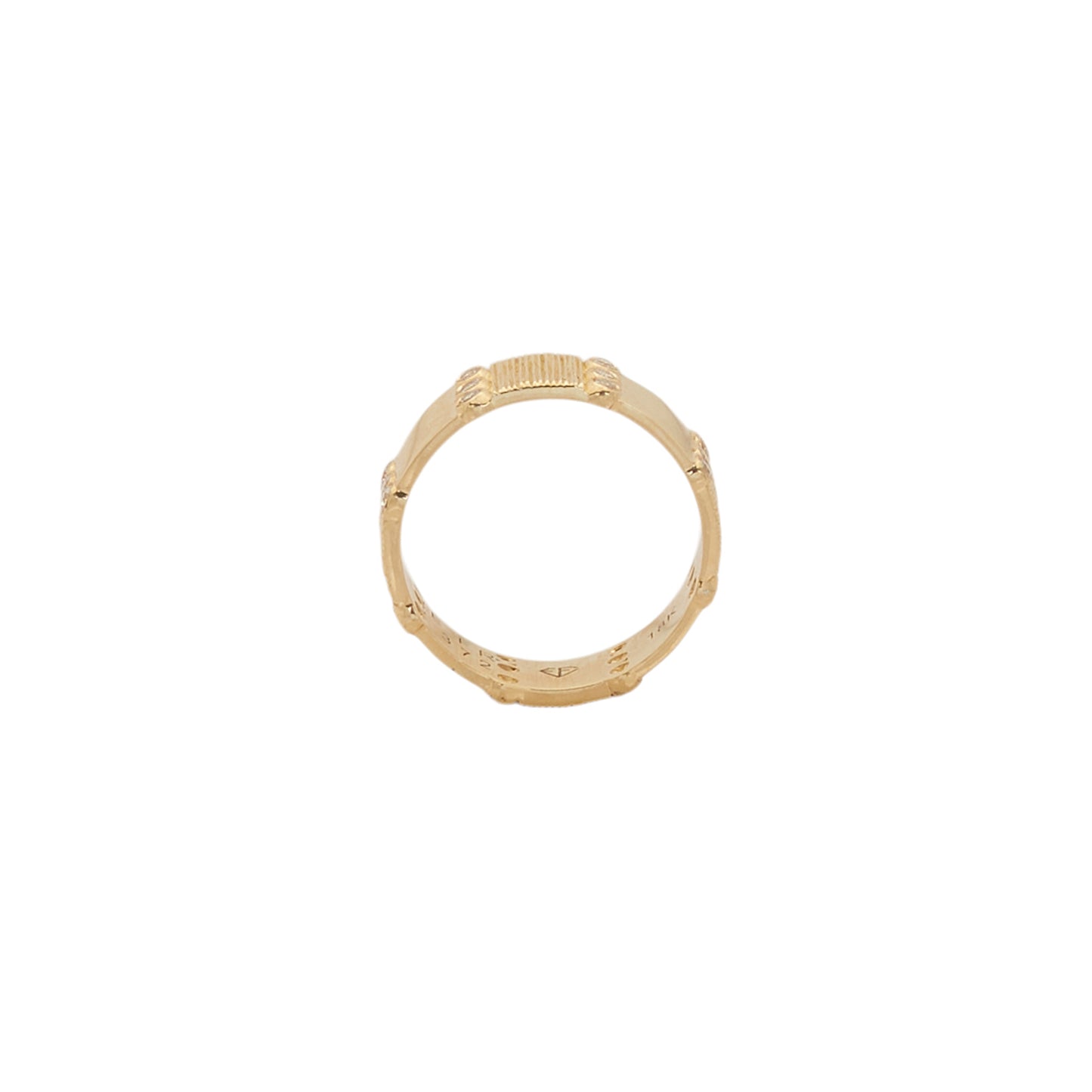 Defining Lines Ring with Diamonds