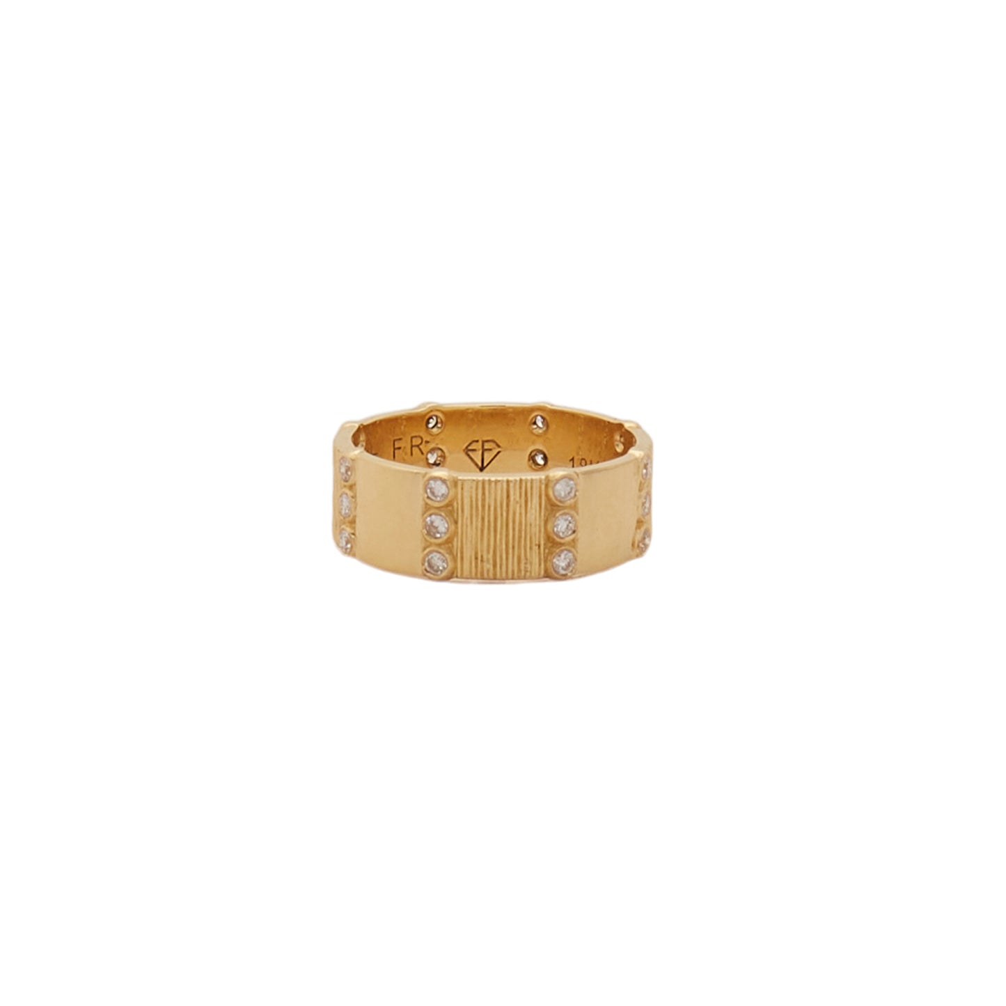 Defining Lines Ring with Diamonds