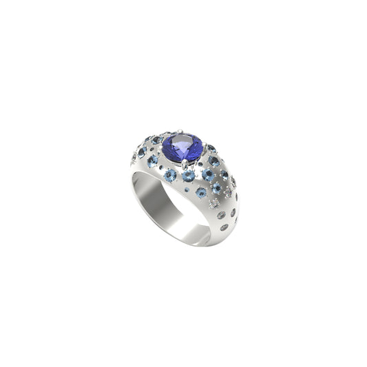 Happy Life Blue Sapphire Ring