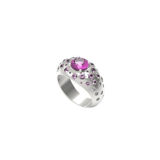 Happy Life Pink Sapphire Ring