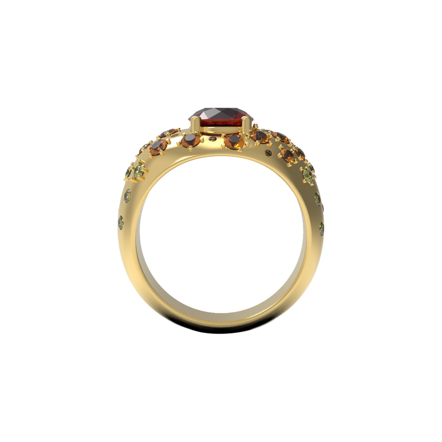 Happy Life Red Garnet Ring