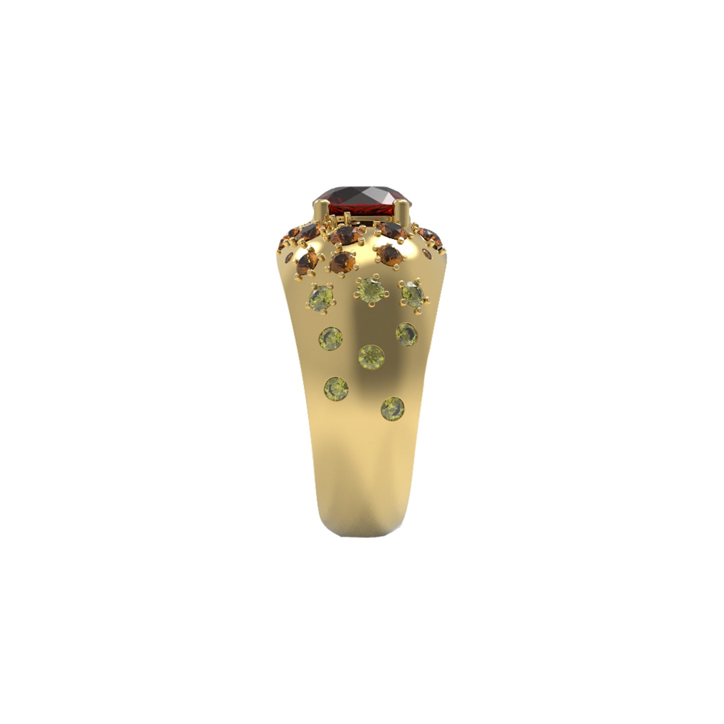 Happy Life Red Garnet Ring