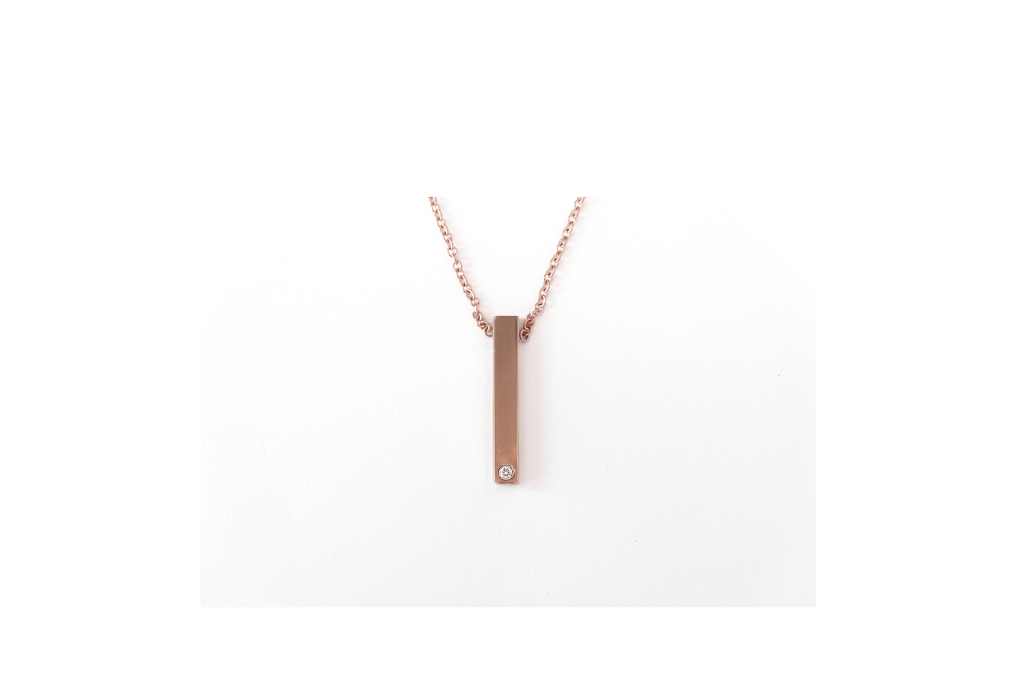 Defining Lines Single Bar One Diamond Pendant