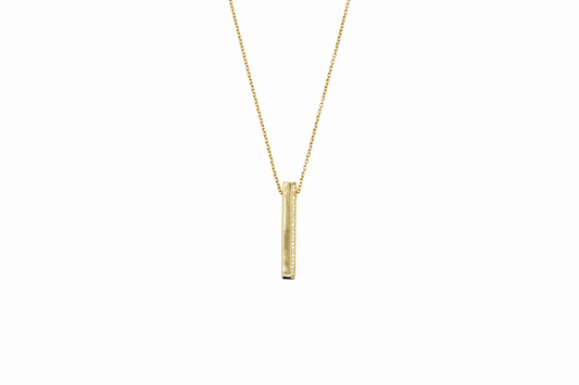 Defining Lines Single Pave Bar Pendant