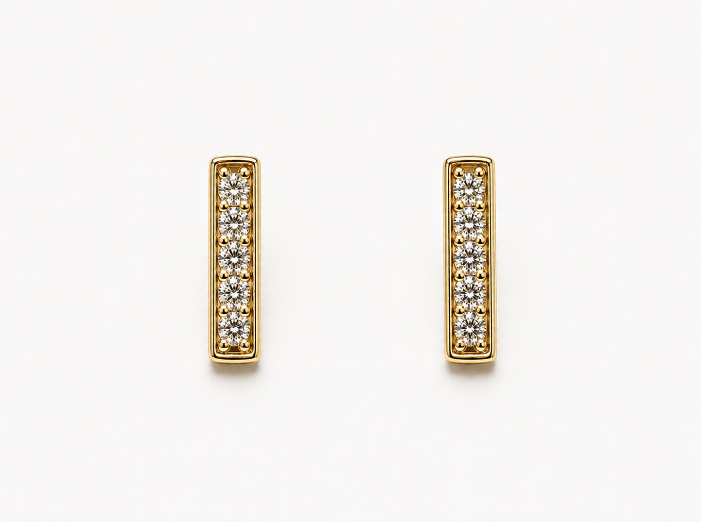 Mini Diamond Bar Studs