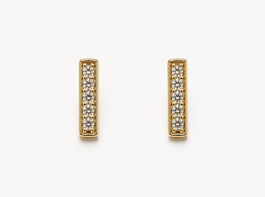 Mini Diamond Bar Studs