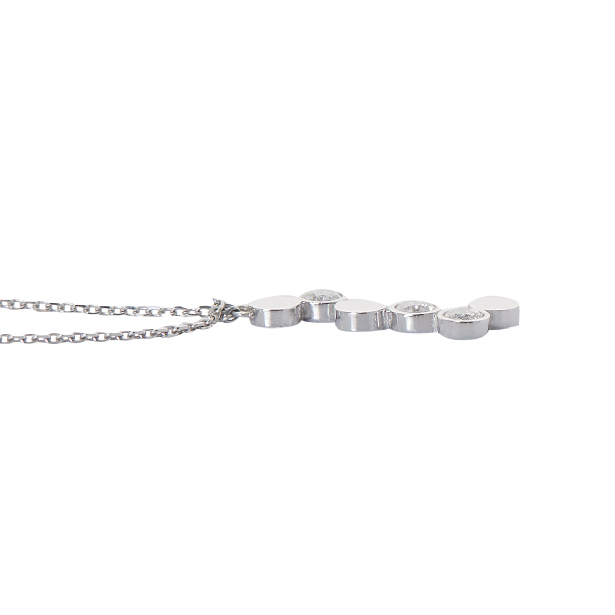 Erin Flynn Champagne Bubbles Pendant Necklace White Gold