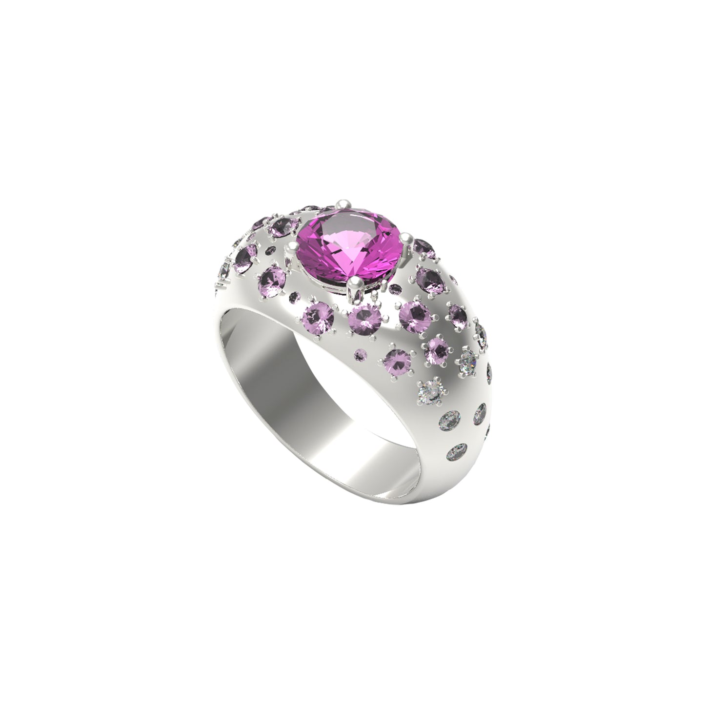 Happy Life Pink Sapphire Ring